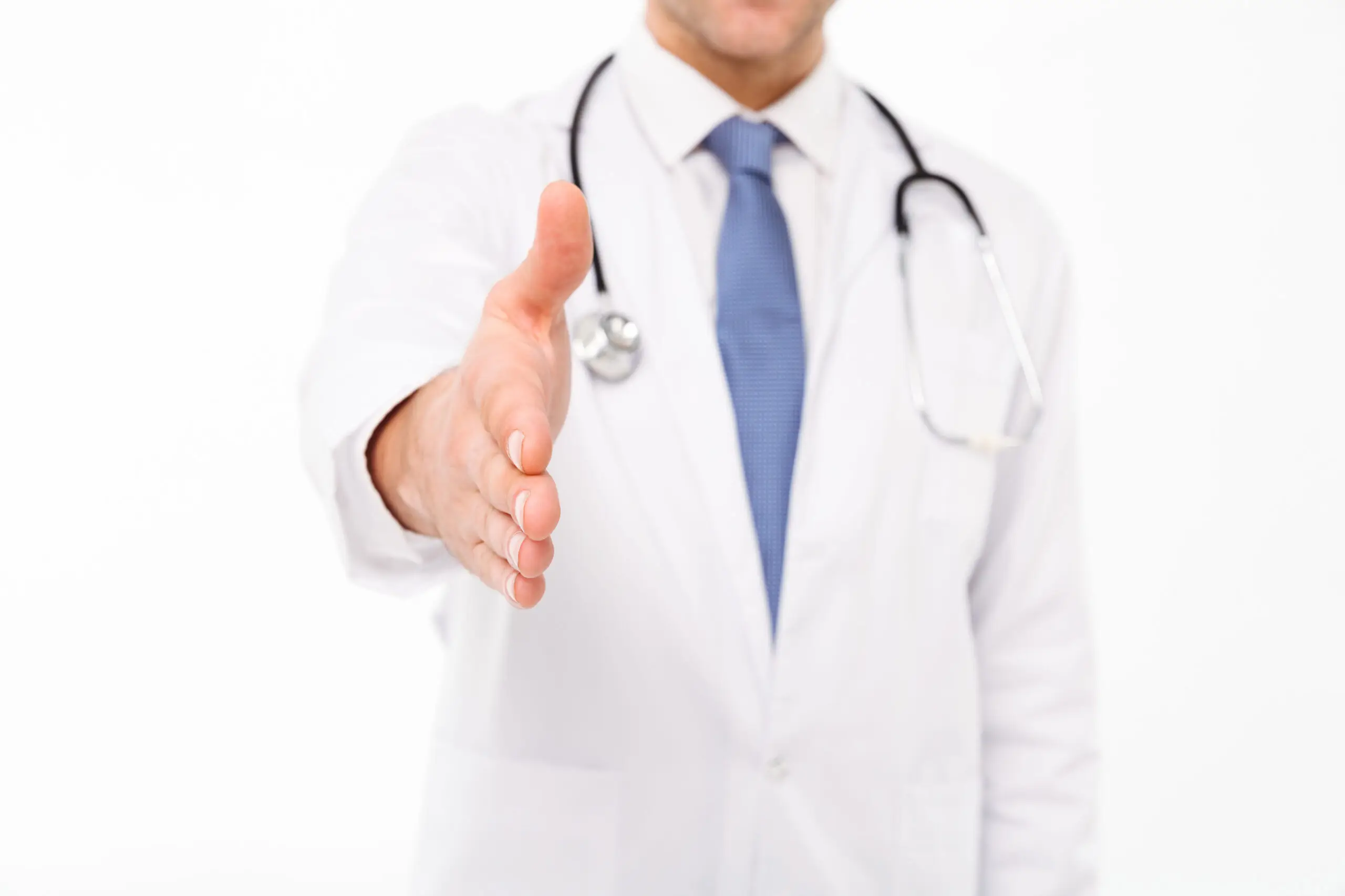 A doctor Welcoming to SRI RAM HOSPITAL