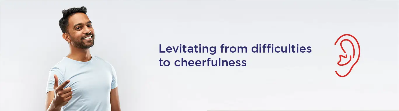 Healthy Man with text promoting ENT at Sriram Hospital, KR Puram, Bangalore